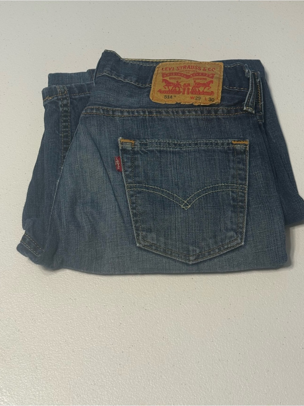 Levi's Men's Dark Blue Denim Relaxed Jeans